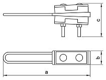 Rysunek - Uchwyt krańcowy przyłącza 4x(25-50)mm²