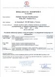 Deklaracja - Gniazdo wtyczkowe izolacyjne przenośne IP67 63A/400V